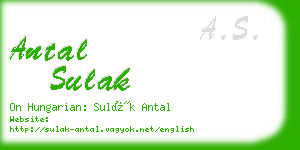 antal sulak business card